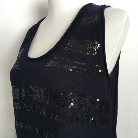 Banana Republic sequin Navy tank - Picture 5 of 8